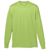 Augusta Sportswear Men's Safety Green Wicking Long-Sleeve T-Shirt