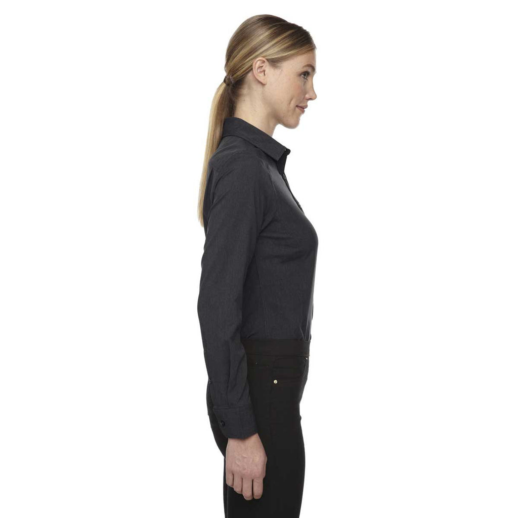 North End Women's Carbon Heather Melange Performance Shirt