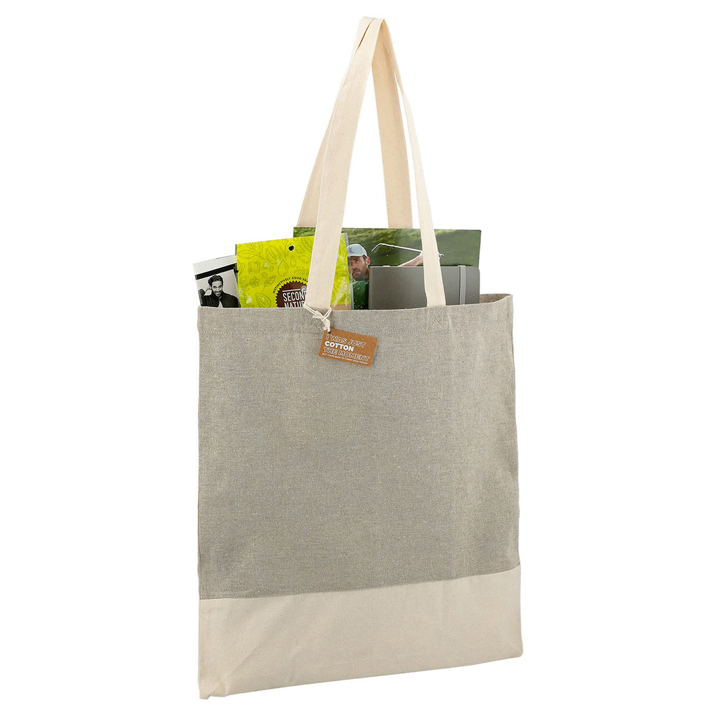 Leed's Grey Split Recycled 5oz Cotton Twill Convention Tote