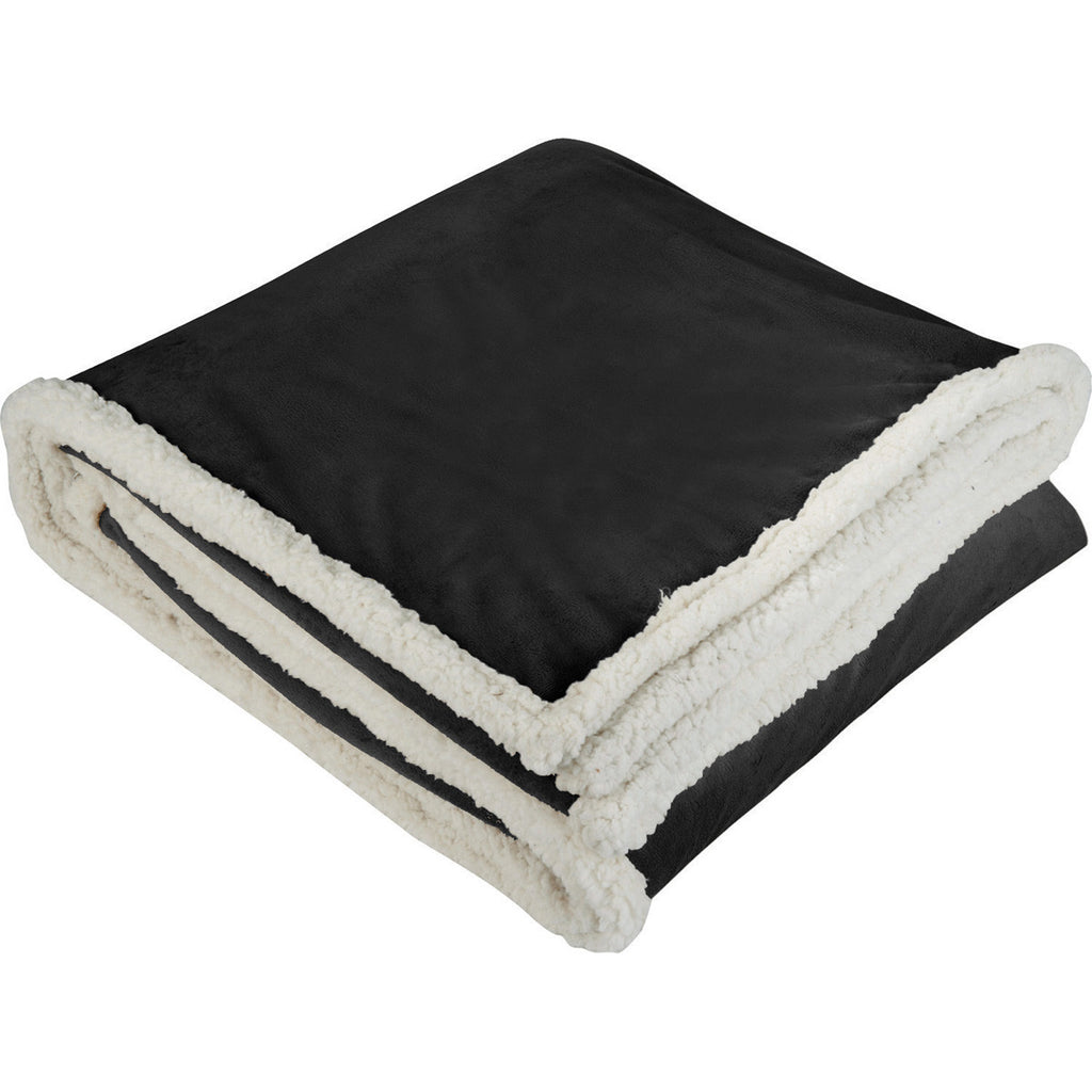 Field & Co. Black Cambridge Oversized Sherpa Blanket