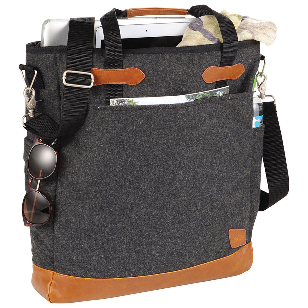 Field & Co. Charcoal Campster Wool 15" Computer Tote