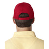 UltraClub Men's Red Classic Cut Chino Cotton Twill Structured Cap