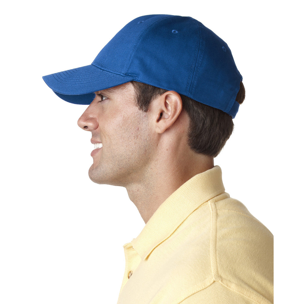 UltraClub Men's Royal Classic Cut Chino Cotton Twill Structured Cap
