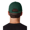 UltraClub Men's Forest Green Classic Cut Brushed Cotton Twill Unstructured Cap