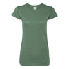 J. America Women's Forest Green/Silver Glitter T-Shirt