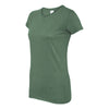 J. America Women's Forest Green/Silver Glitter T-Shirt