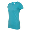 J. America Women's Maui Blue/Silver Glitter T-Shirt