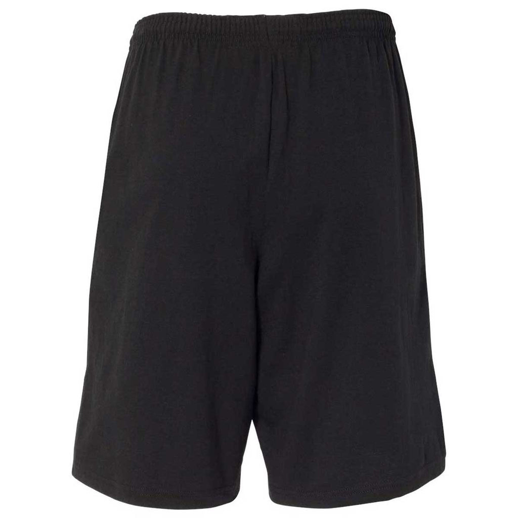 Champion Men's Black 9" Inseam Cotton Jersey Shorts with Pocket
