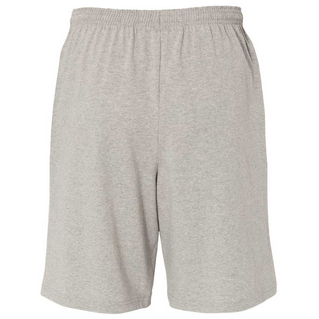 Champion Men's Oxford Grey 9" Inseam Cotton Jersey Shorts with Pocket