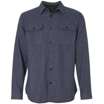 Burnside Men's Denim Long Sleeve Solid Flannel Shirt