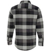 Burnside Men's Black/Grey Yarn-Dyed Long Sleeve Flannel Shirt