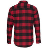 Burnside Men's Red/Black Buffalo Yarn-Dyed Long Sleeve Flannel Shirt