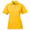 UltraClub Women's Gold Cool & Dry Mesh Pique Polo
