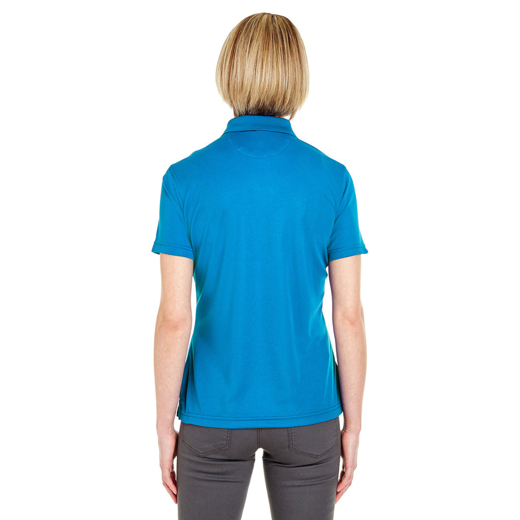 UltraClub Women's Pacific Blue Cool & Dry Mesh Pique Polo