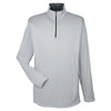 UltraClub Men's Grey Cool & Dry Sport Quarter-Zip Pullover