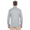 UltraClub Men's Grey Cool & Dry Sport Quarter-Zip Pullover