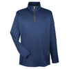 UltraClub Men's Navy Cool & Dry Sport Quarter-Zip Pullover