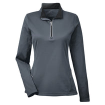 UltraClub Women's Charcoal Cool & Dry Sport Quarter-Zip Pullover