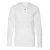 J. America Men's White Sport Lace Jersey Hooded Pullover T-Shirt