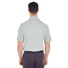 UltraClub Men's Grey Platinum Performance Jacquard Polo with TempControl Technology