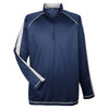UltraClub Men's Navy/Grey Cool & Dry Sport Quarter-Zip Pullover with Side & Sleeve Panels