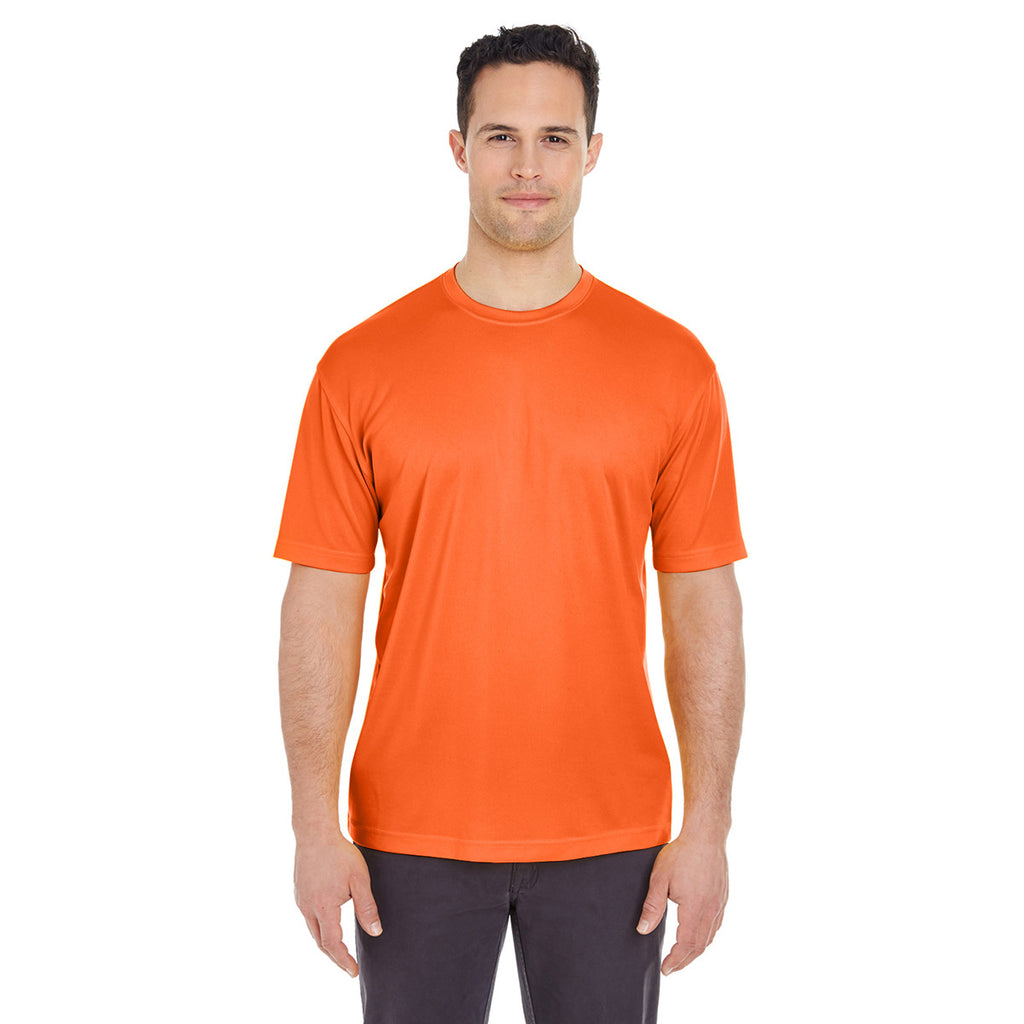 UltraClub Men's Orange Cool & Dry Sport T-Shirt