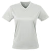 UltraClub Women's Grey Cool & Dry Sport V-Neck T-Shirt