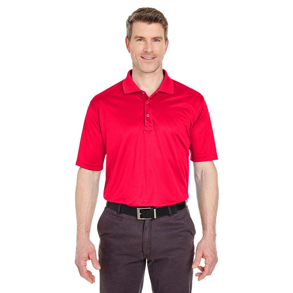 UltraClub Men's Red Cool & Dry Sport Polo