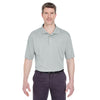 UltraClub Men's Grey Cool & Dry Sport Polo with Pocket