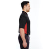 UltraClub Men's Black/Red Cool & Dry Sport Two-Tone Polo