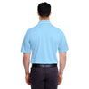 UltraClub Men's Columbia Blue/White Cool & Dry Sport Two-Tone Polo