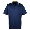 UltraClub Men's Navy/Gold Cool & Dry Sport Two-Tone Polo