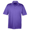 UltraClub Men's Purple/White Cool & Dry Sport Two-Tone Polo
