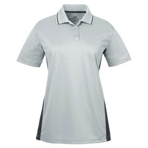 UltraClub Women's Grey/Black Cool & Dry Sport Two-Tone Polo