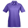 UltraClub Women's Purple/White Cool & Dry Sport Two-Tone Polo