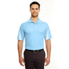 UltraClub Men's Columbia Blue/White Cool & Dry Sport Polo