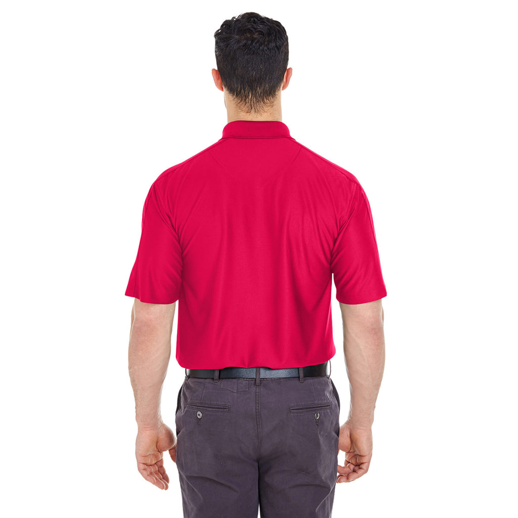 UltraClub Men's Red Tall Cool & Dry Elite Performance Polo
