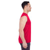 UltraClub Men's Red Cool & Dry Sport Performance Interlock Sleeveless T-Shirt
