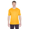 UltraClub Men's Gold Cool & Dry Sport Performance Interlock T-Shirt