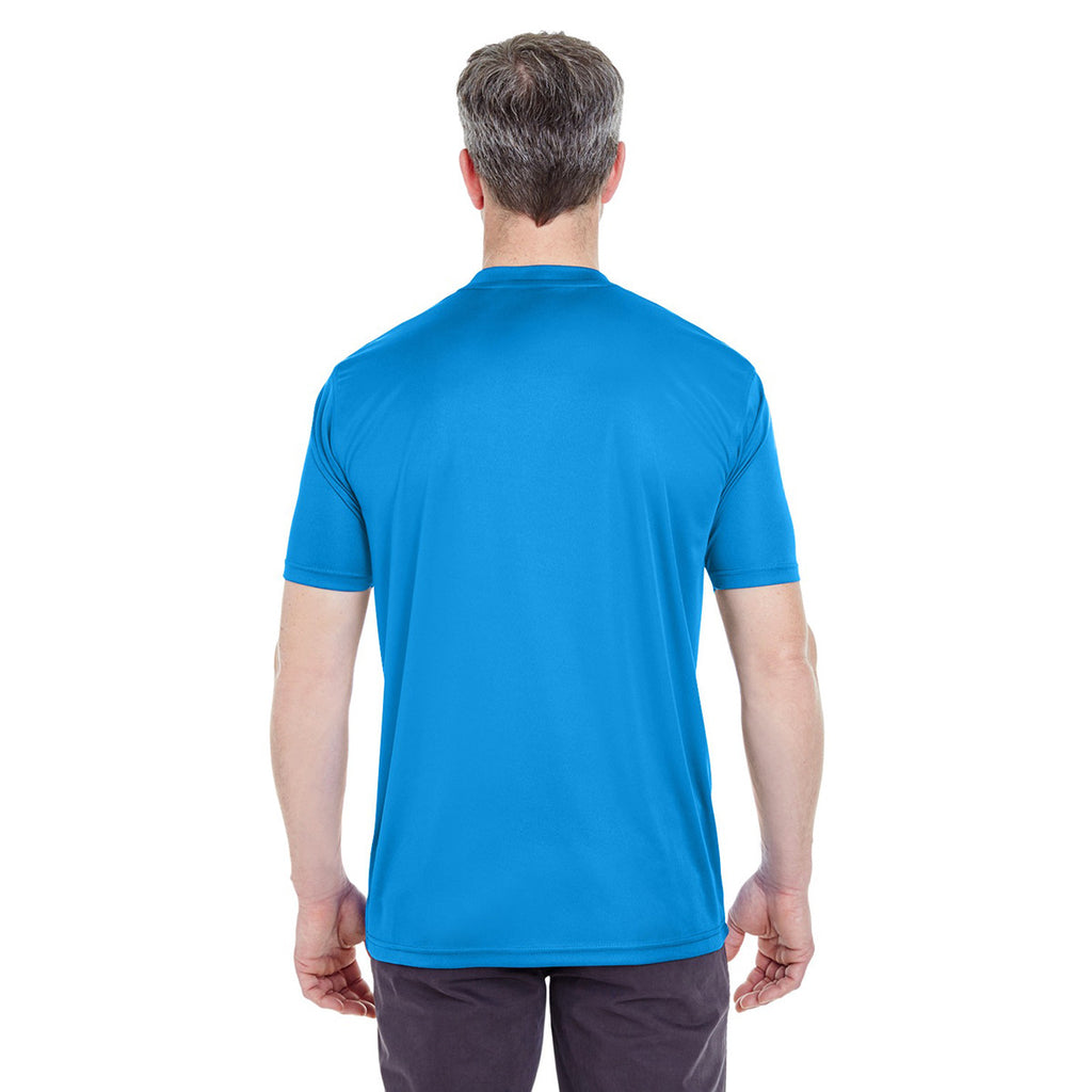 UltraClub Men's Pacific Blue Cool & Dry Sport Performance Interlock T-Shirt