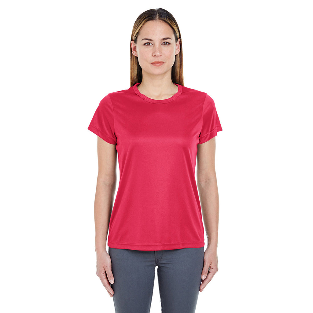 UltraClub Women's Cardinal Cool & Dry Sport Performance Interlock T-Shirt