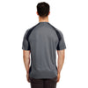 UltraClub Men's Charcoal/Black Cool & Dry Sport Two-Tone Performance Interlock T-Shirt
