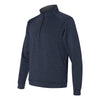 J. America Men's Navy Heather Omega Stretch Terry Quarter-Zip Pullover