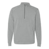 J. America Men's Silver Grey Heather Omega Stretch Terry Quarter-Zip Pullover