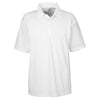 UltraClub Men's White Cool & Dry Stain-Release Performance Polo