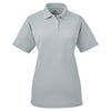 UltraClub Women's Silver Cool & Dry Stain-Release Performance Polo