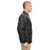 UltraClub Men's Black Puffy Workwear Jacket with Quilted Lining