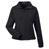 UltraClub Women's Black Iceberg Fleece Full-Zip Jacket