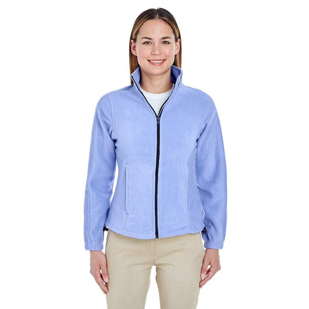 UltraClub Women's Lilac Iceberg Fleece Full-Zip Jacket