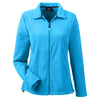 UltraClub Women's Kinetic Blue Microfleece Full-Zip Jacket